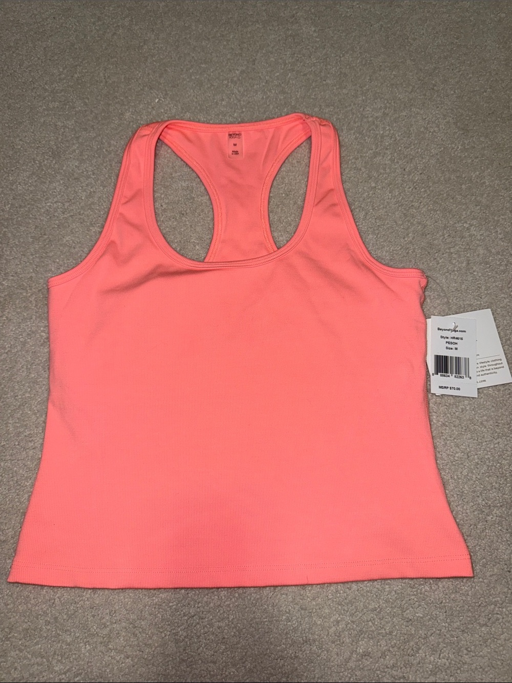 Beyond Yoga Coral Pink Racerback Tank